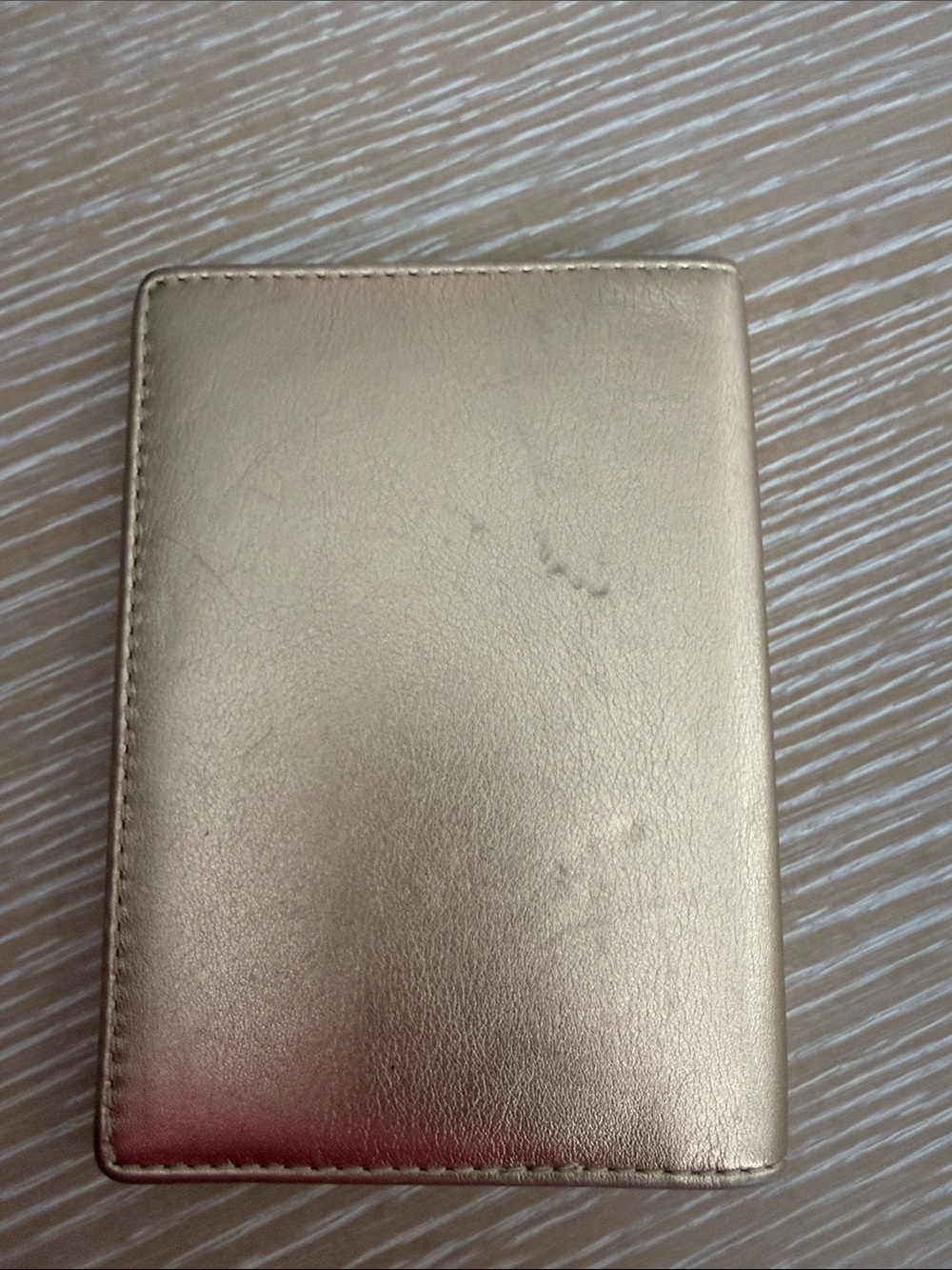 COACH Smooth Leather Gold Passport Cover Passport Holder - Picture 8 of 13